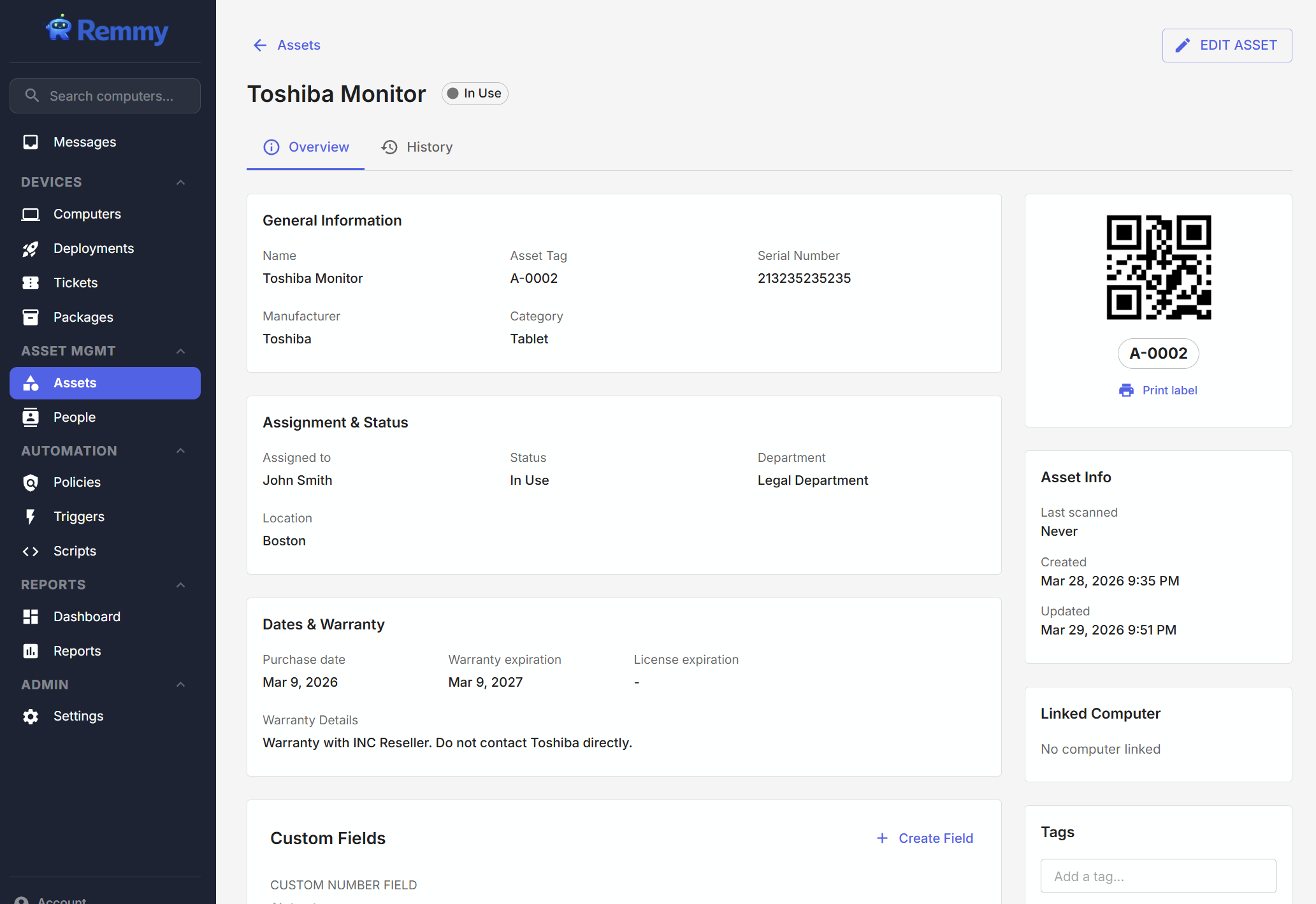 Managing assets overview