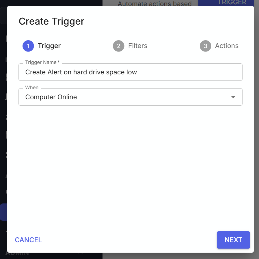 Create trigger